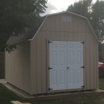 Barn shed in Delavan with 6 panel fiberglass doors